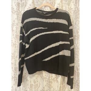 Acrobat Black & Gray Long Sleeve Wool Cashmere Blend Sweater - Size XS/S